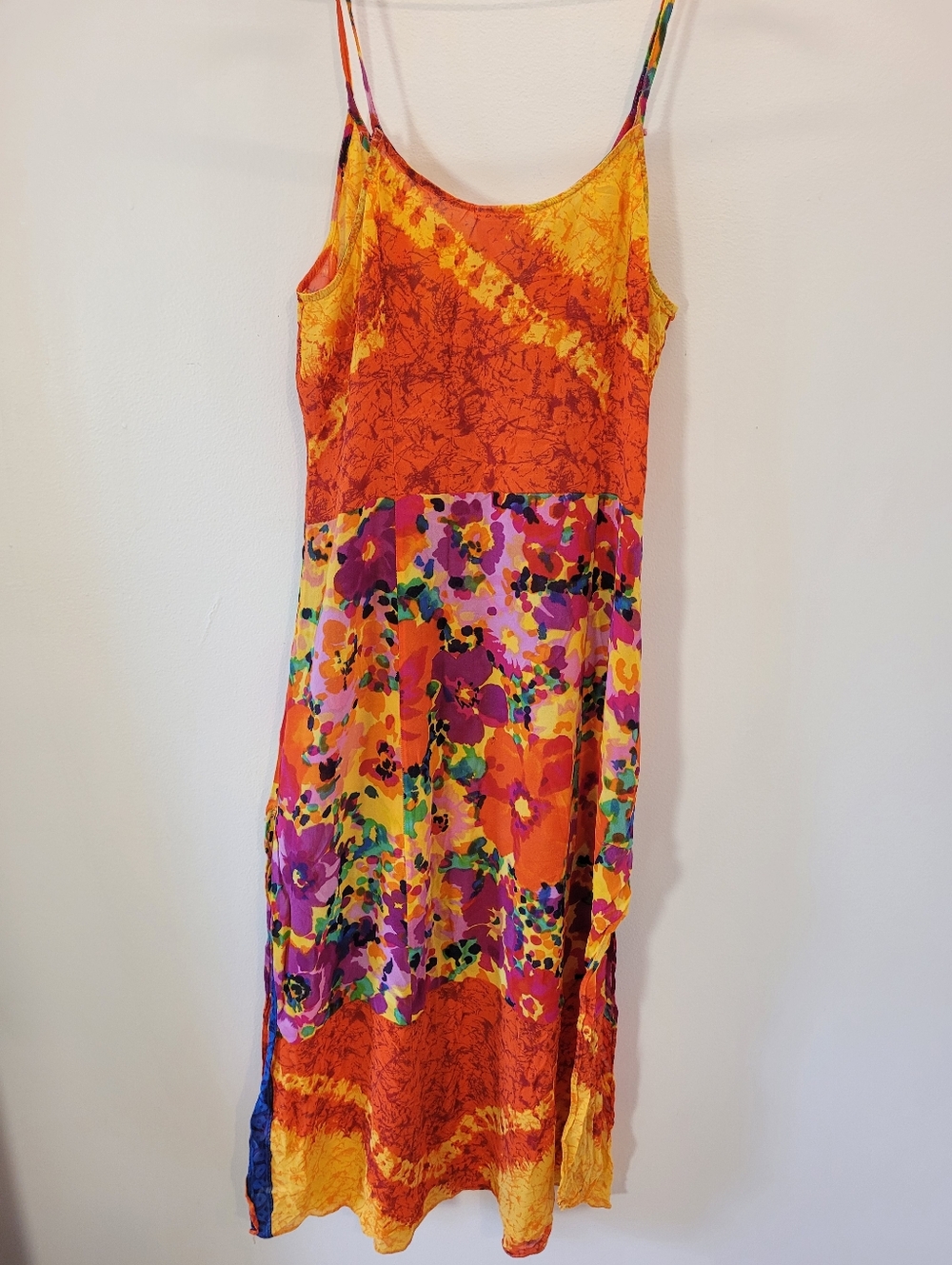 Aquasuit By La Perla Vintage Beach Coverup Floral Multicolor Midi Dress - Xs-s - Picture 11 of 11